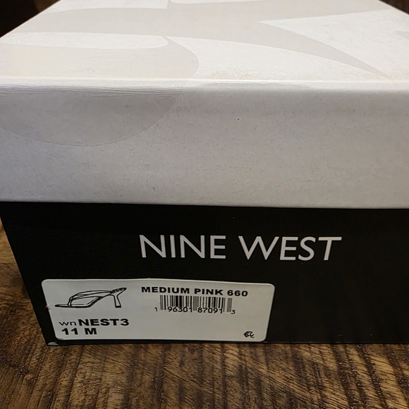 Nine West Nest Heeled Sandals in Pink Metallic - Picture 8 of 8